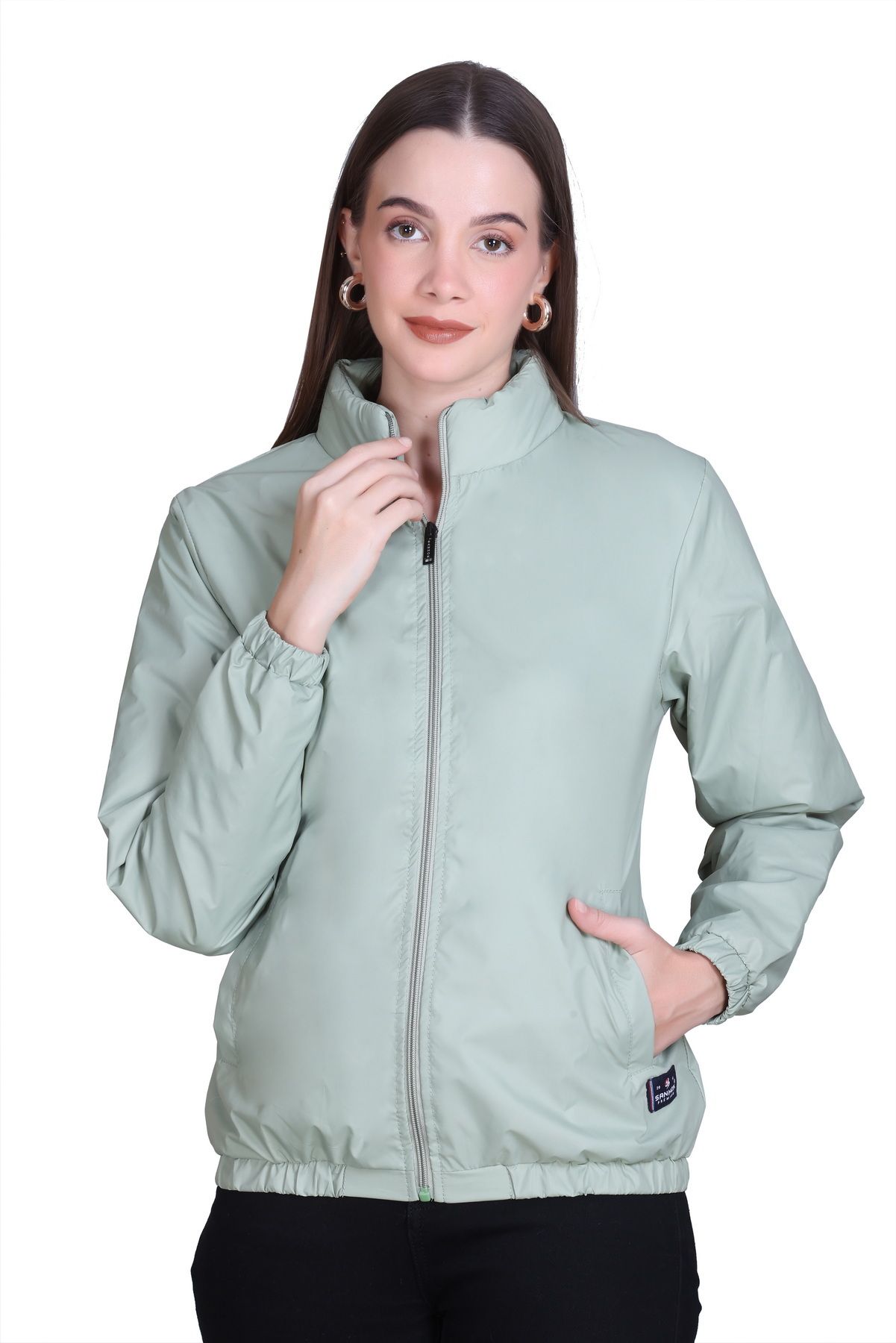 SANHOK Waterproof Polyester Windcheater Sports Gym Running Travel Sunscreen Jacket Solid Women Wind Cheater-picture-12