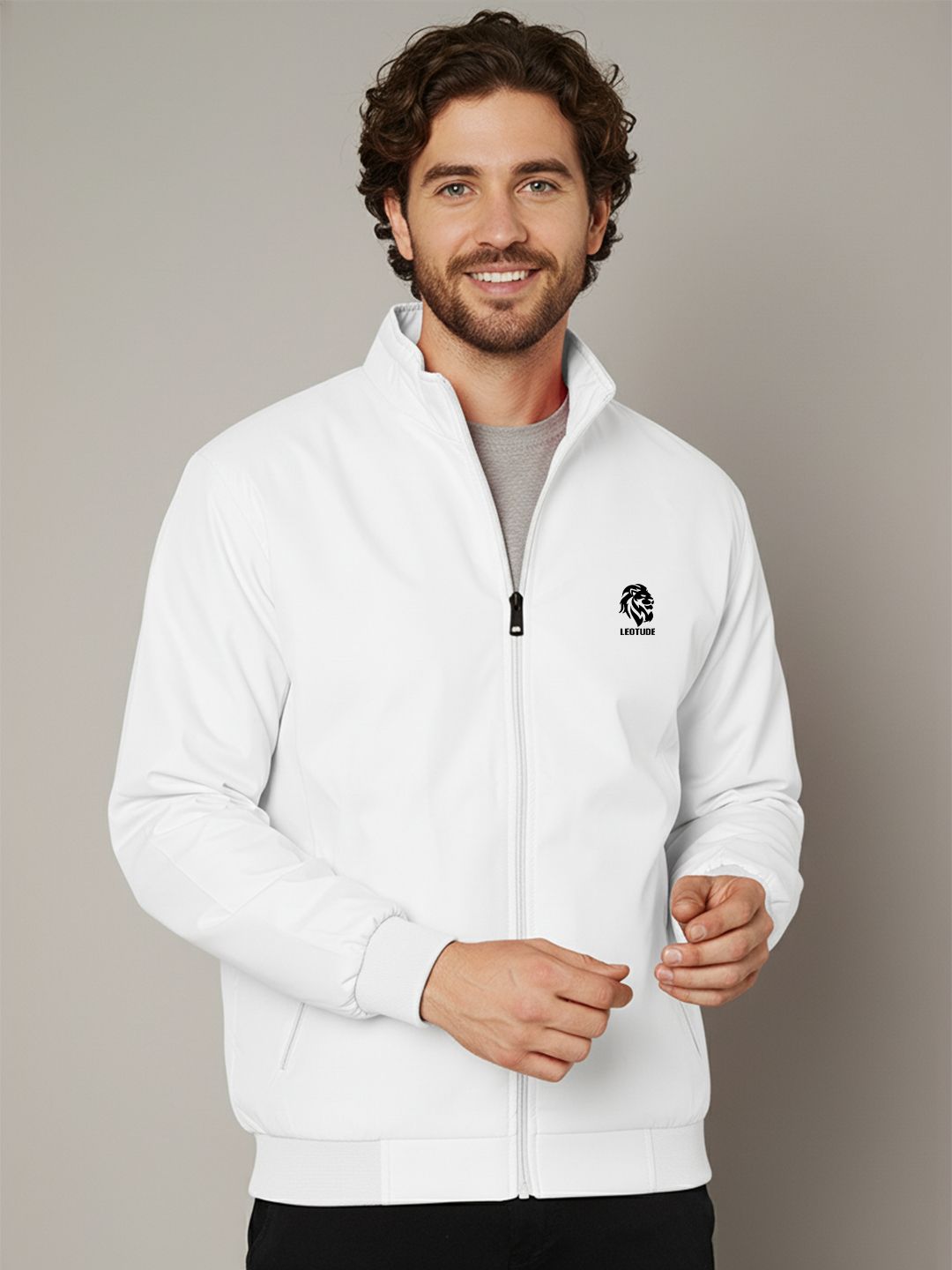 JUST ROAR Solid Men Wind Cheater-picture-46