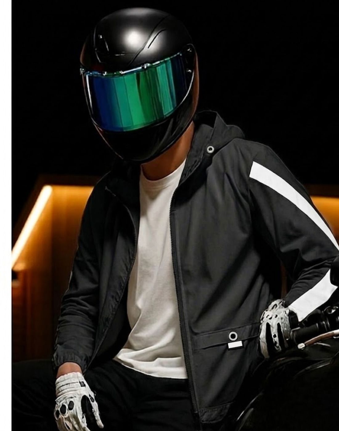 IANDT Mens Suncreen jacket | Lightweight Summer Jacket | Stylish Biker Jacket for Men Colorblock Men Wind Cheater-picture-32