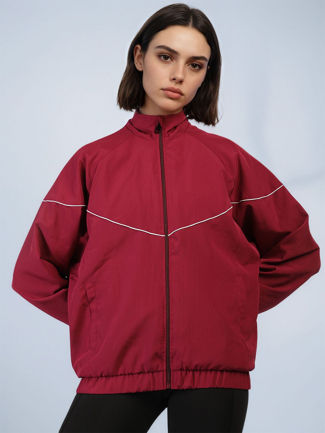 CHKOKKO Women Windcheater Colorblock Women Wind Cheater-image-10