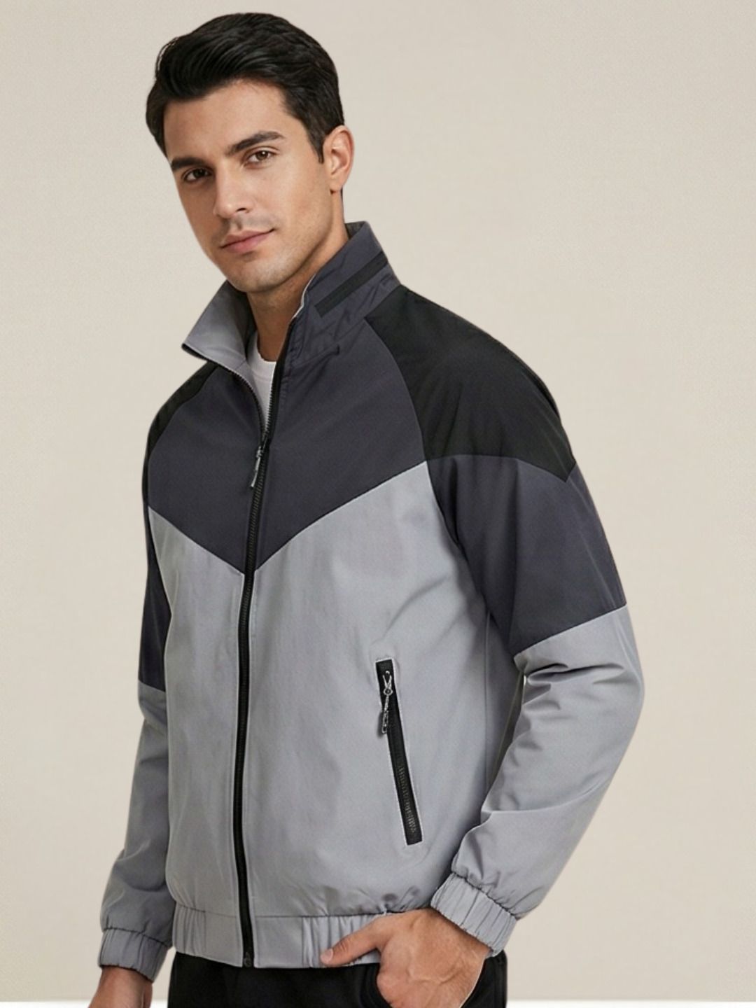 IANDT UPF 50+ UV Protection Jacket for Men | Sun Protection Zipper Biker Sports Jacket Solid Men Wind Cheater-picture-30