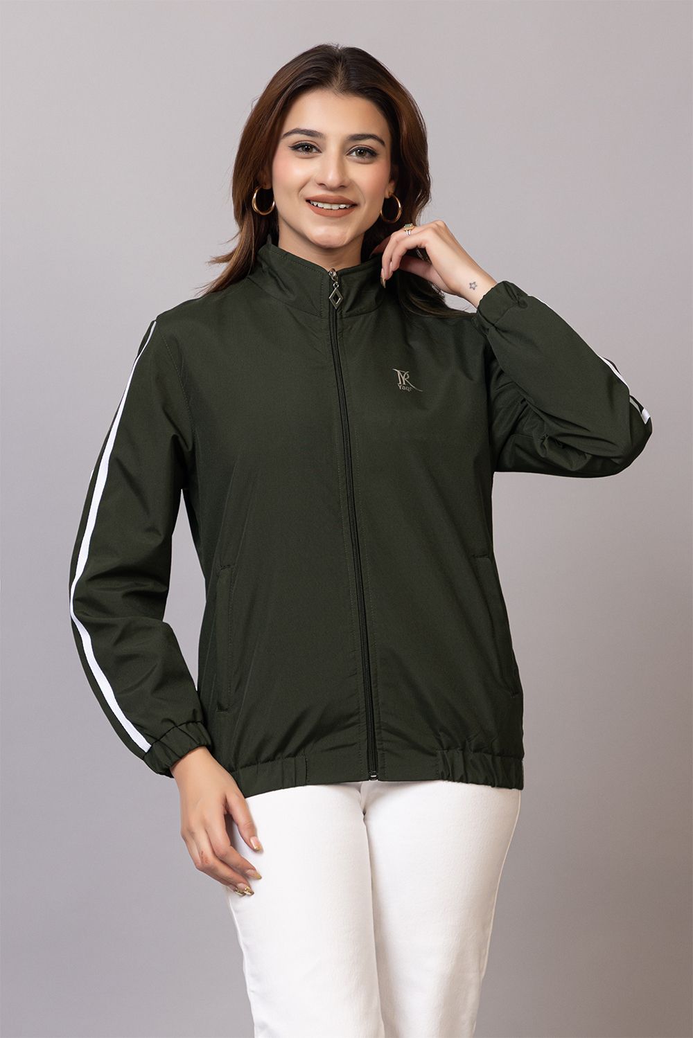 Yaqr Women Regular Windcheater Jacket Striped Women Wind Cheater