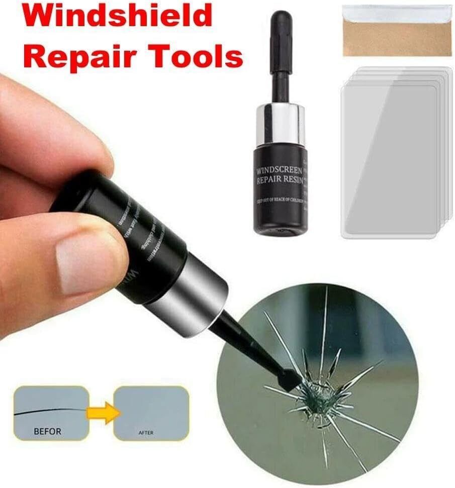 All-in-One Glass Chip Repair Solution Windshield Repair Kit