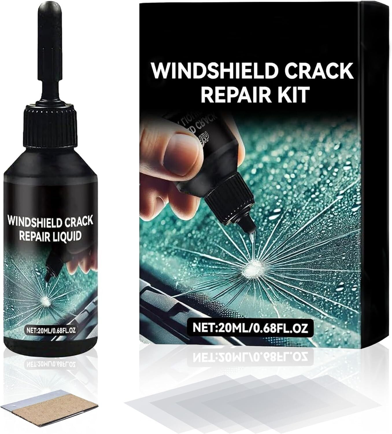 Windshield Chip Fix Resin Solution Auto Glass Crack Repair Kit For Cars -1 PACK Windshield Repair Kit
