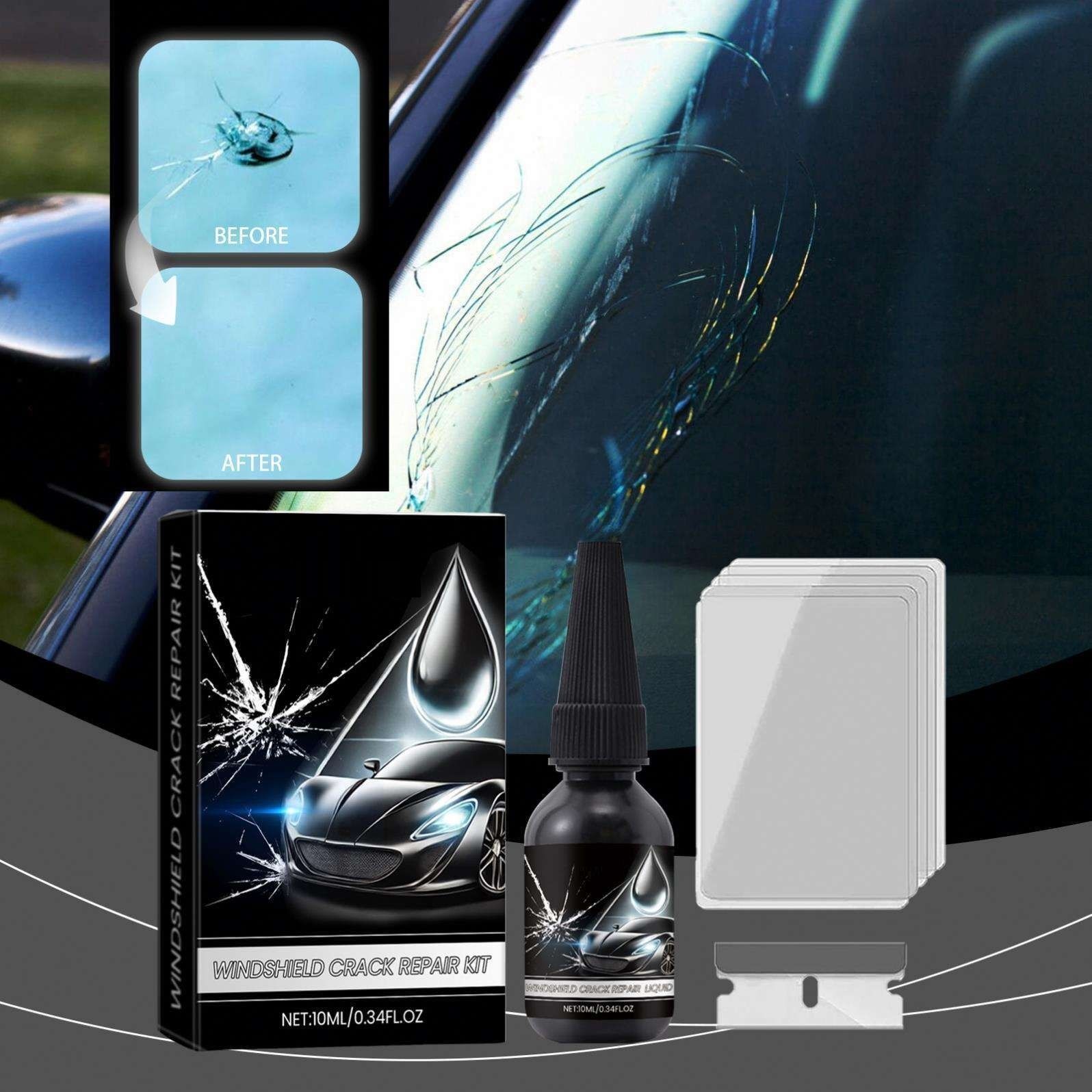 Windshield Glass Restoration Kit – Crack, Chip & Star Damage Repair Pack 1 Windshield Repair Kit