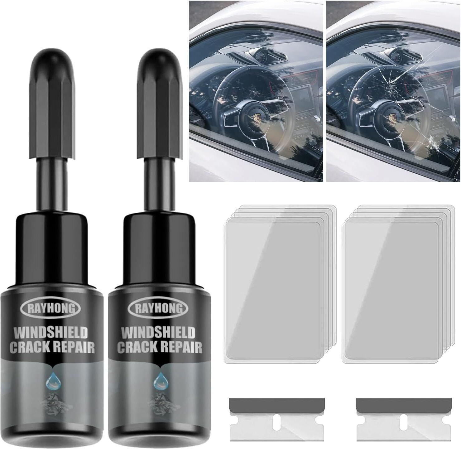 Car Glass Repair Tool Car Auto Kit Glass For Chip & Crack Fix Windshield Repair Kit-image-30
