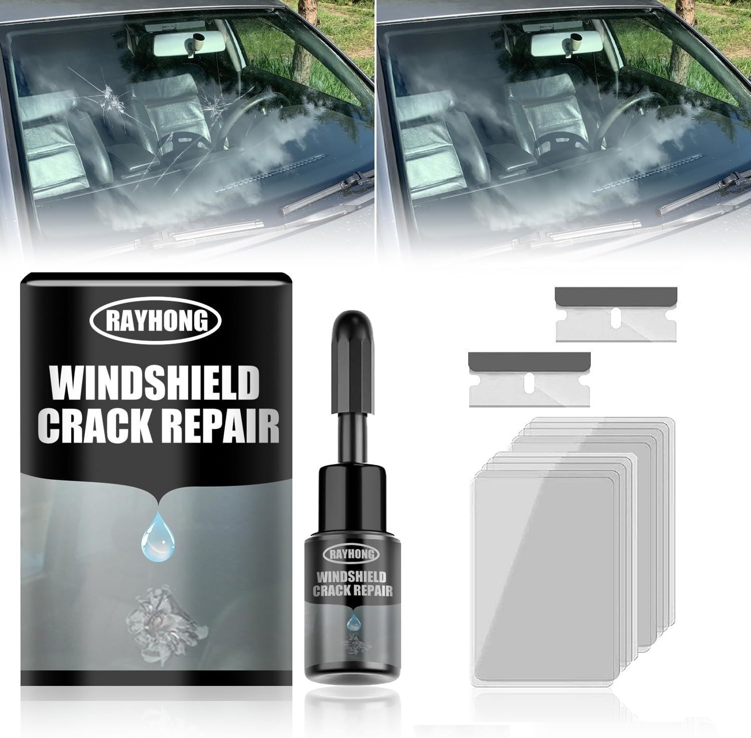 Auto Glass Scratch & Crack Repair Kit – Quick DIY Windshield Fix Tool - (1 PCS) Windshield Repair Kit