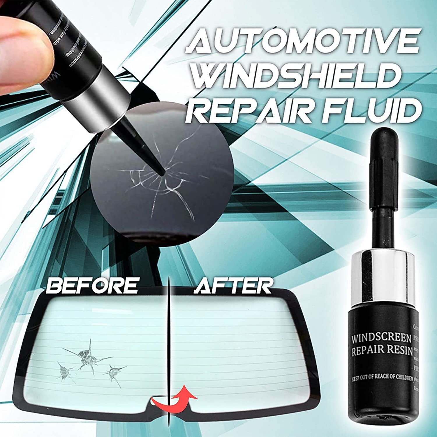 cocrack Latest Upgraded Glass Crack Repair Kit,5MinQuick-Glass Repair Liquid Windshield Repair Kit-picture-48
