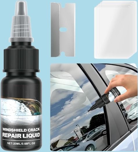 rudra Car Front Mirror Fix Kit Windshield Repair Kit-picture-20