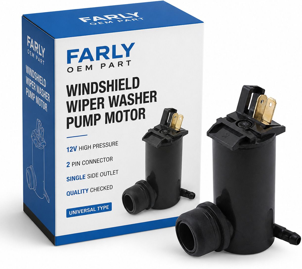 fairly auto Universal Car Windshield Wiper Washer Pump Motor 12V Windshield Wiper Motor-picture-14
