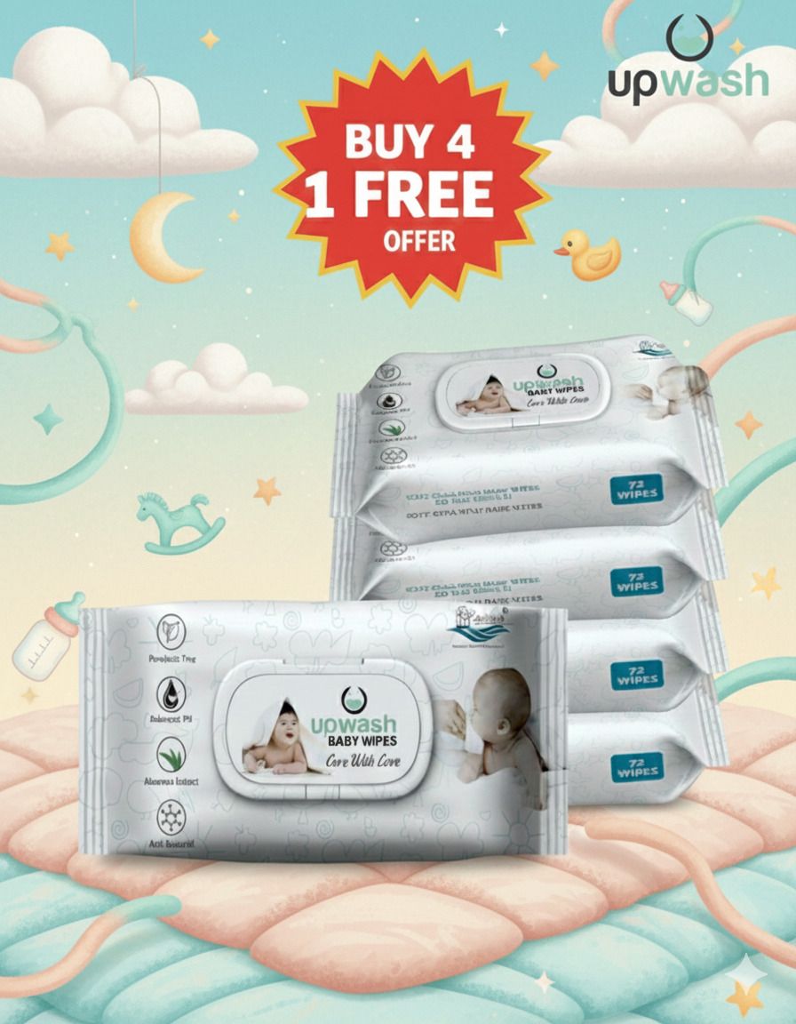 NO 1 Baby Wipes with AloeVera Pack Of 5 (72*5 Wipes) Wipe Warmer