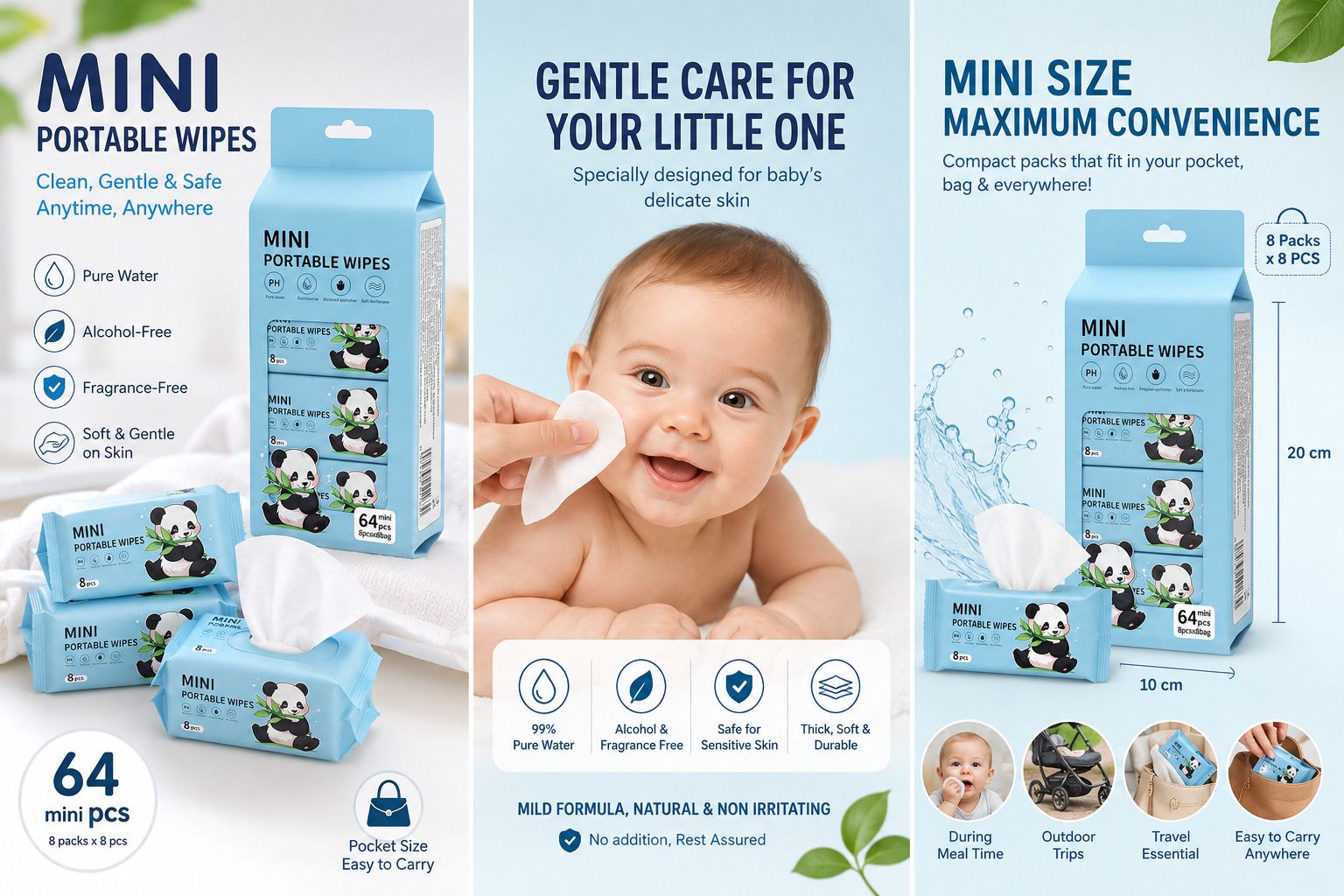 Panda Mini Portable Baby Wet Wipes Wipe Warmer 20% 699 ₹140 Wipe Warmer-image-22