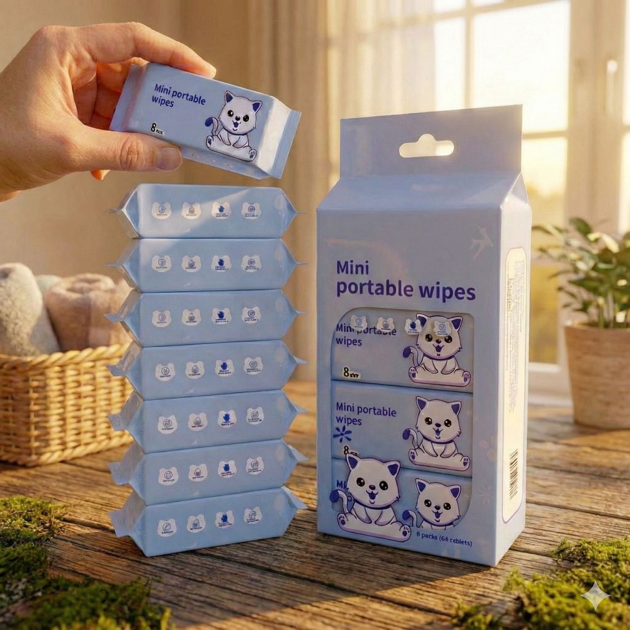 Multipurpose Mini Cleaning Wipes - 8 Pcs Wipe Warmer