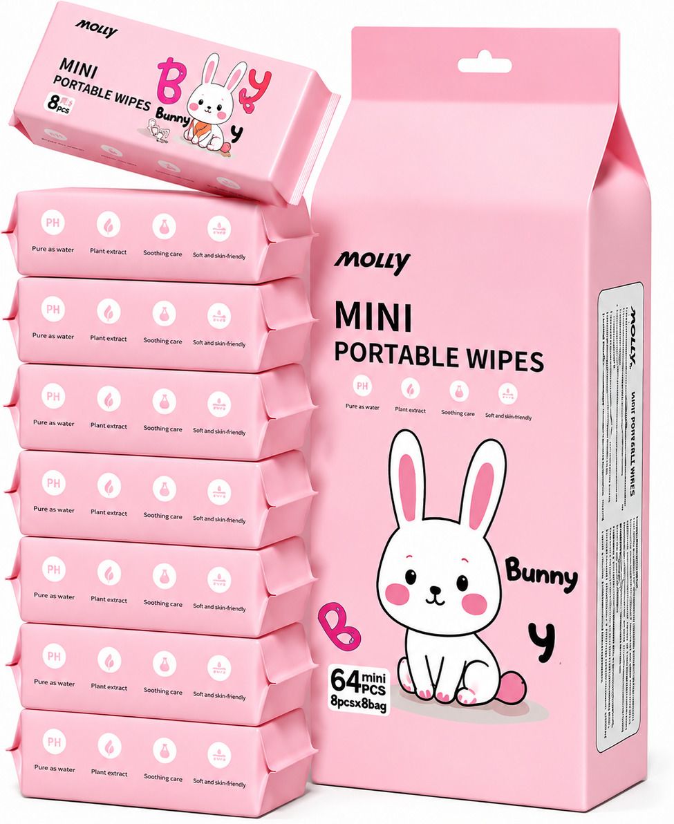 Portable Wipes Skin Moisturizer 8 Pack (64 Pic) Cool. Wipe Warmer-image-14