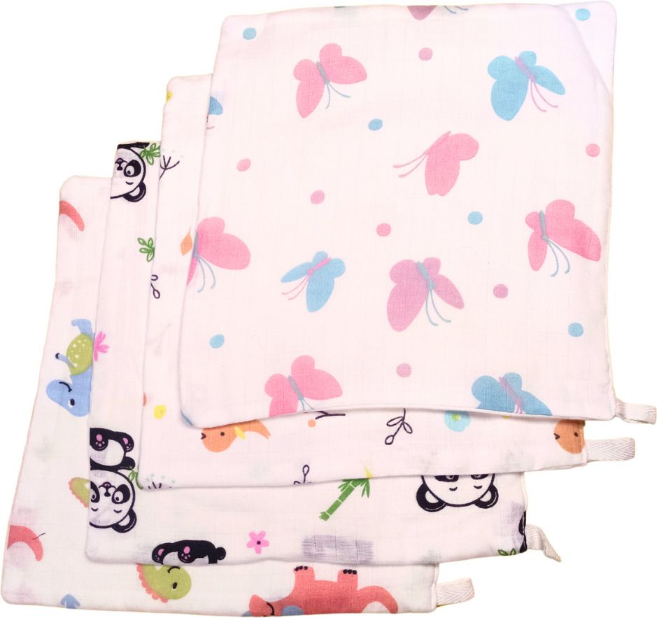 bealuv Muslin 3layer Wash Cloth With hook Face Towel |Wipes 10*10 inch Pack of 5 Wipe Warmer-picture-20
