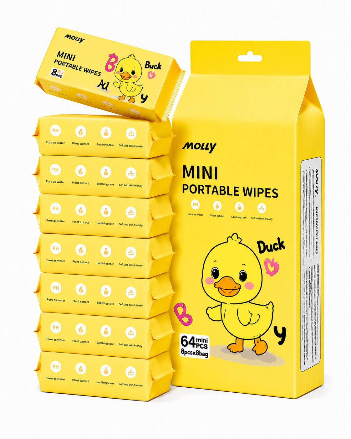 Portable Wipes Skin Moisturizer 8 Pack (64 Pic) Cool Wipe Warmer-image-15