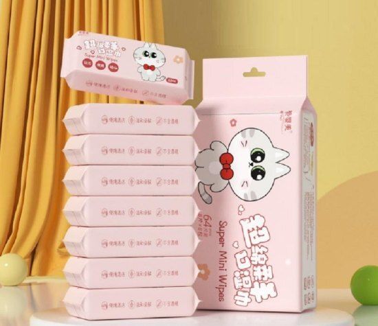 Mini Baby Wipes Portable Pocket Wet Tissues for Baby Hand, Face & Skin (64x1) Wipe Warmer