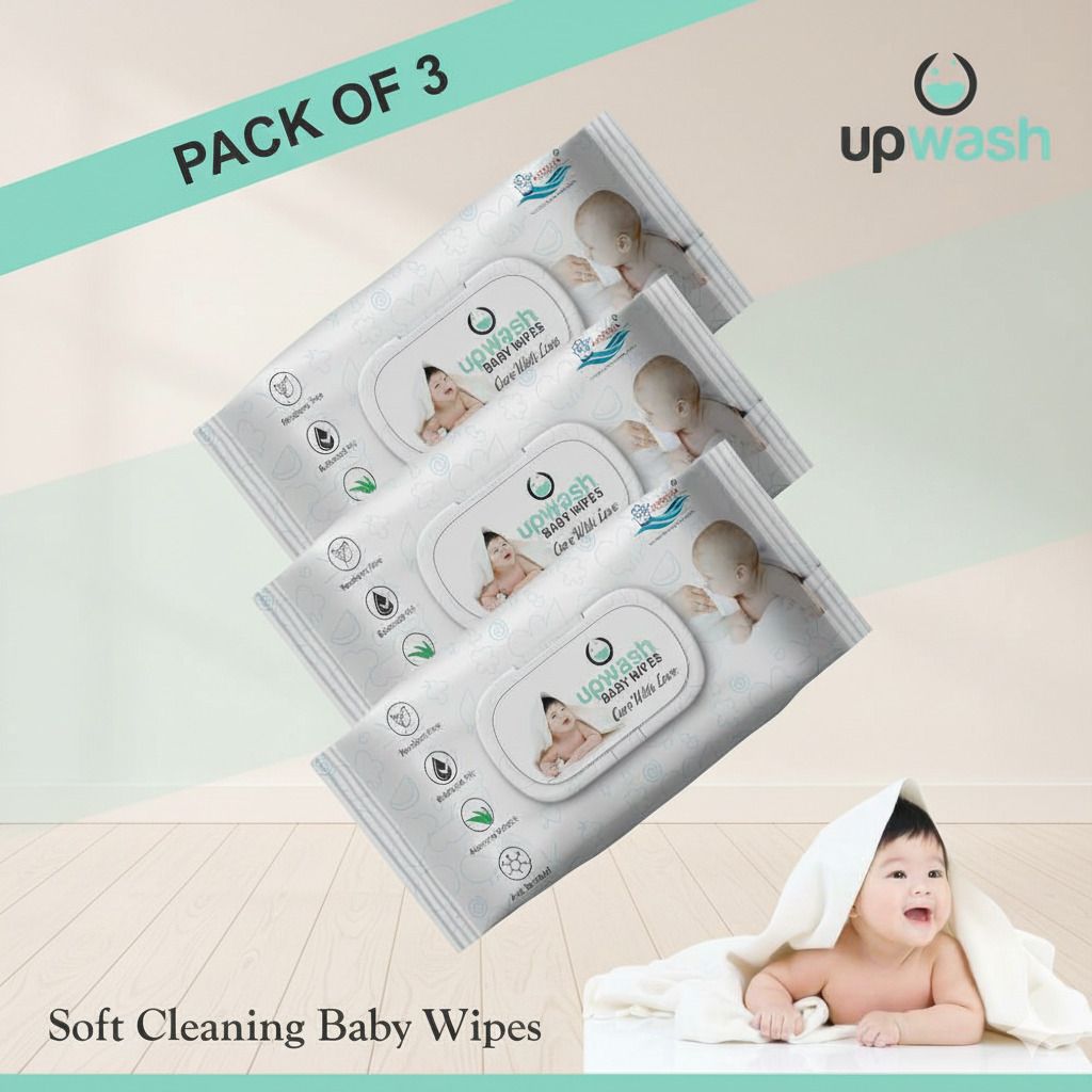 Baby Wipes with Aloe&Vera Pack Of 3 (72 Wipes) Wipe Warmer