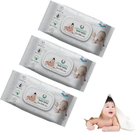 Baby Wipes with Aloe!Vera Pack Of 3 (72 Wipes) Wipe Warmer