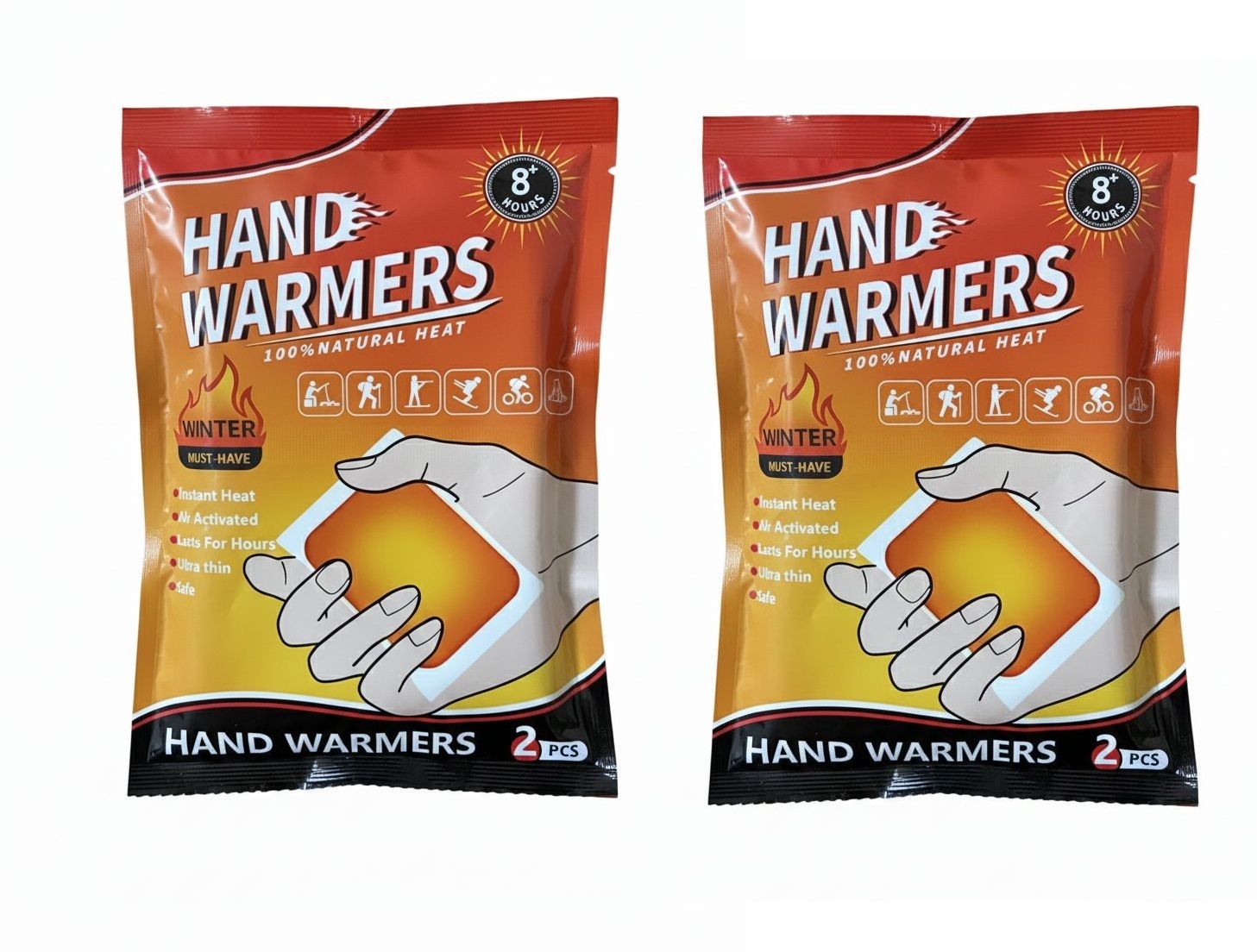 Hand Warmers (Pack of 2 pair ), Air-Activated Self Heating Body Warmer Patch Wipe Warmer