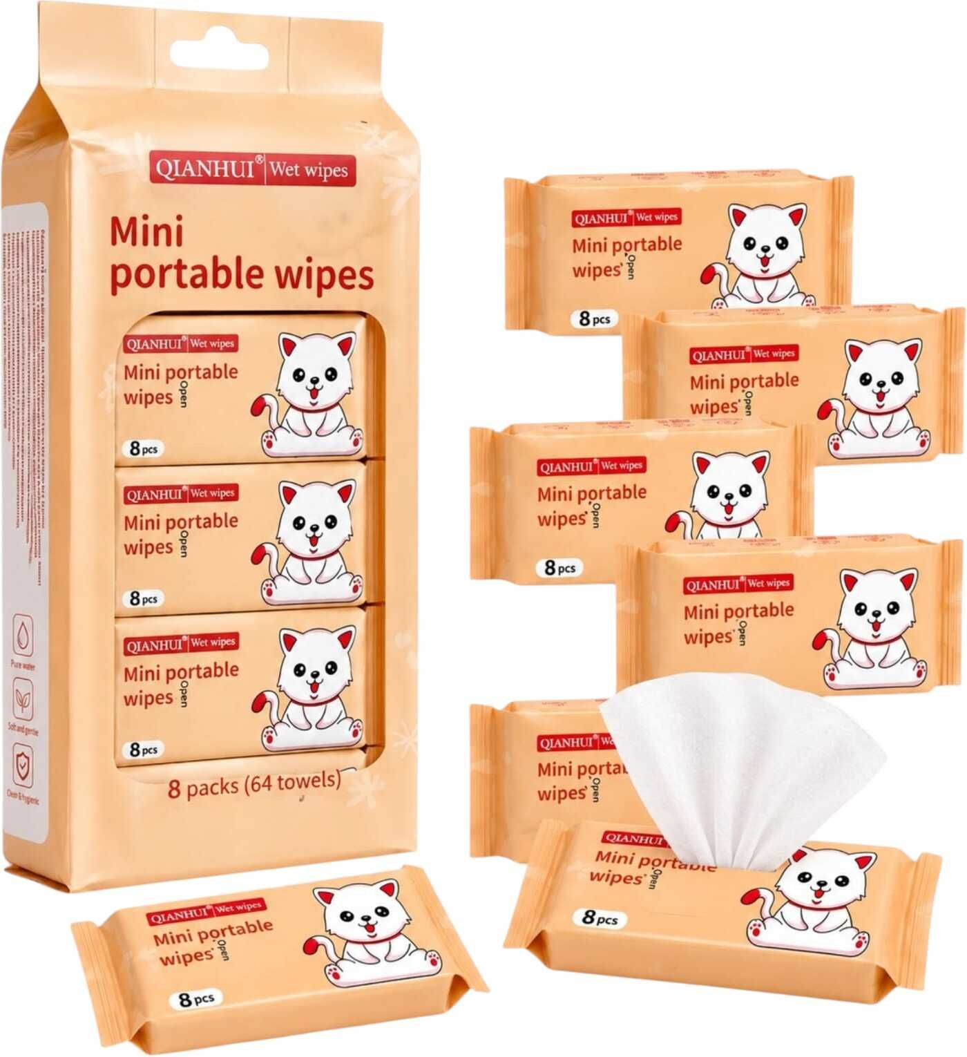 Mini Portable Wet Wipes, Disposable Wet Tissues for Home, Office & Travel Wipe Warmer-image-24