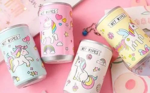 Unicorn 4 Mini Wet Wipes Can For Girls, Kids, Women & Mens Pack Of 4 Wipe Warmer-image-18