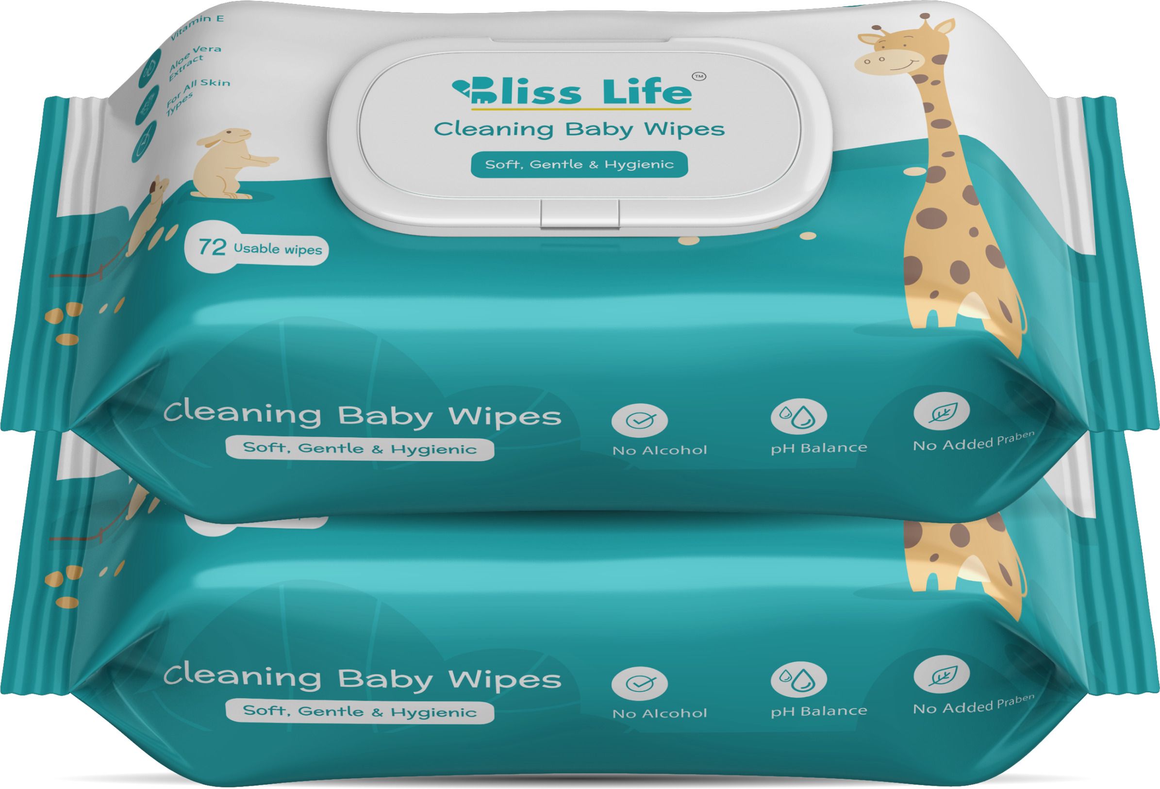 Baby Wipes With Aloe Vera, Vitamin E and Dermatologically Safe With Lid-image-14