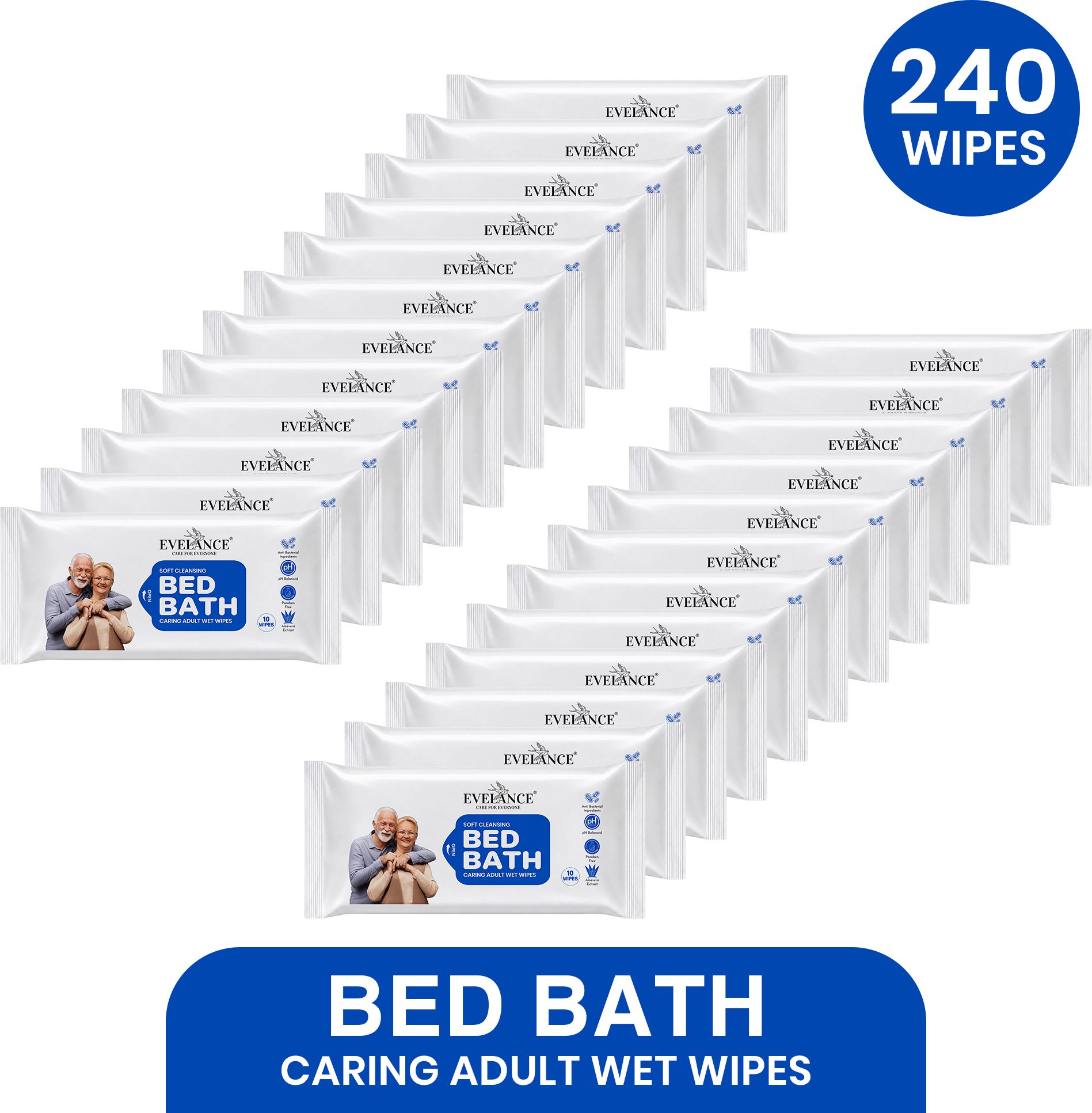 Bed Bath Wipes for Adults | 240x300mm | Aloe Vera + Olive Oil + Vitamin E-image-26