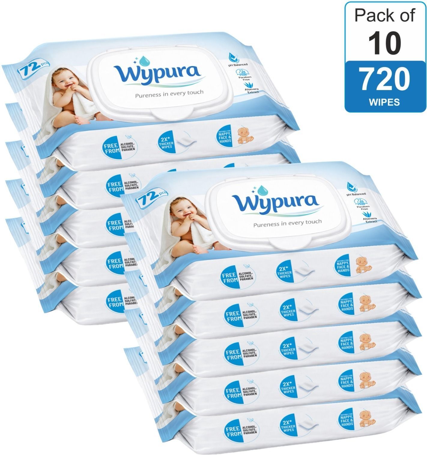 Paraben Free Baby Wet Wipes with Lid ,720 Wipes-image-48