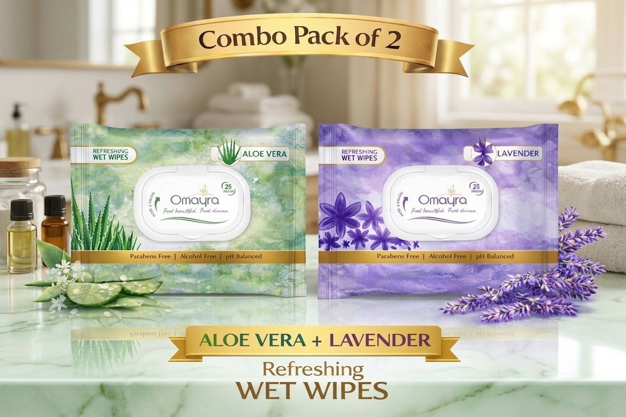 Lavendar and Aloe vera Makeup removing Wet Wipes 100% Cotton Tissue-image-45