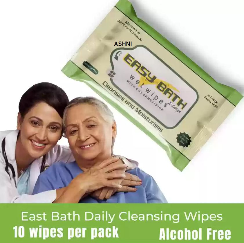 ashni Easybath Wet Wipes Towel For Cleaning size32cm x 32cm-picture-6