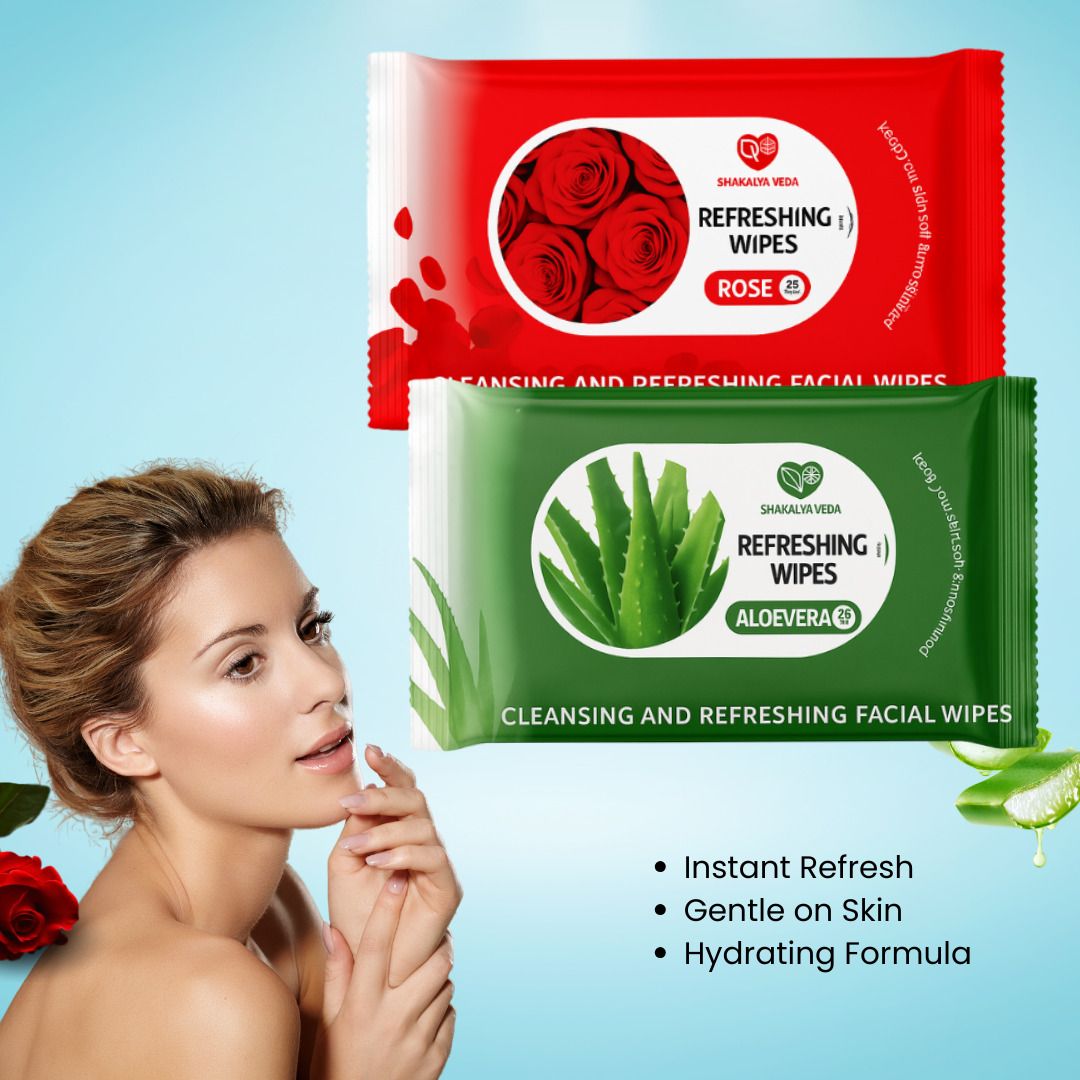 Daily Use Face Wipes Combo | Aloe Vera & Rose | Pack of 2-image-48