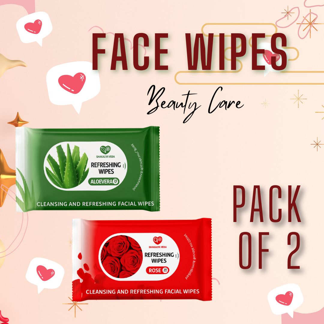 shakalyaveda Skin Cleansing Face Wipes | Aloe Vera & Rose Combo-picture-7