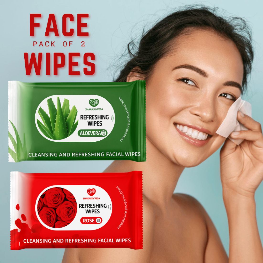 Rose Aloe Vera Cleansing Face Wipes Pack of 2 | Fresh & Gentle Care-image-43