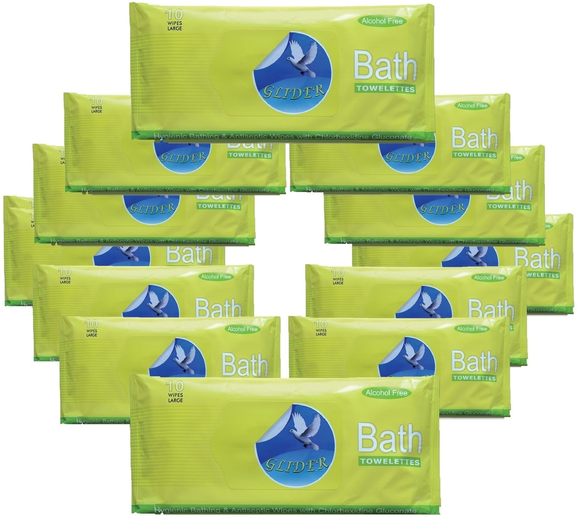 Bed Bath Wipes, Enriched with Aloe Vera and Vitamin E ( Pack of 12