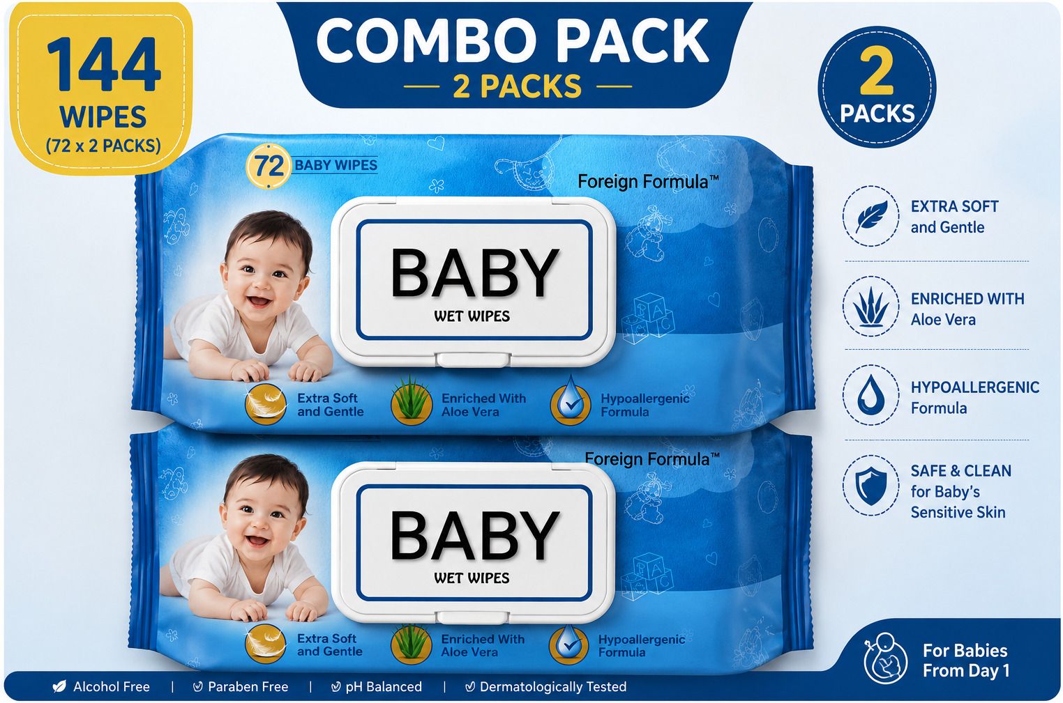 Gentle baby wipes combo-image-34