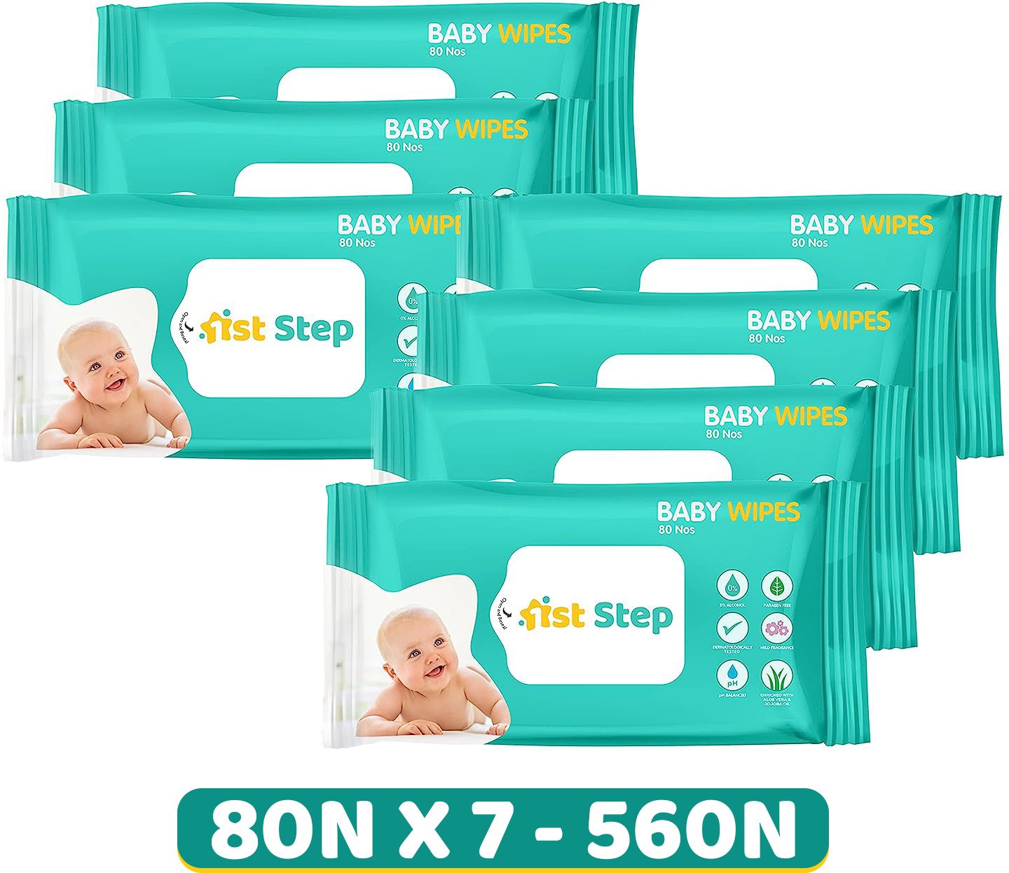 Baby Wet Wipes Enriched With Aloe-Vera And Jojoba Oil (Pack Of 7)-image-21