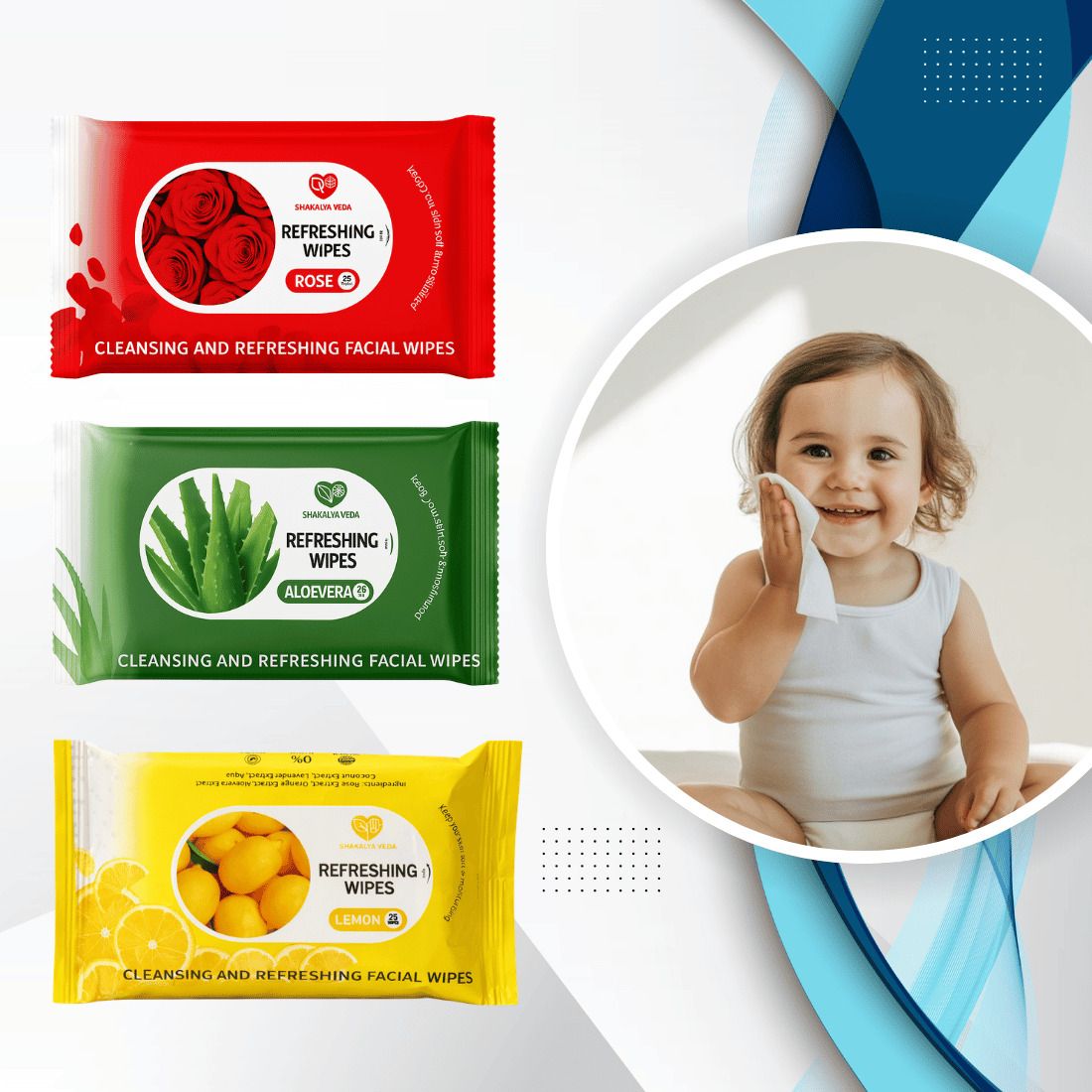 shakalyaveda Rose Aloe Vera Lemon Face Wipes | Daily Cleansing | Pack of 3-picture-48