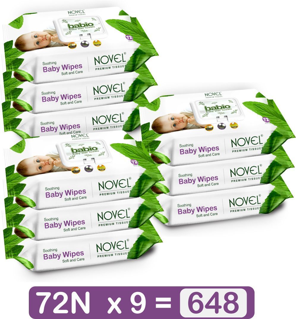 novel Baby Wipes 72 Sheets With LID PK-9/4-picture-8