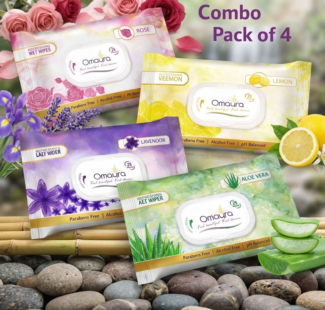 Extra Best quality Skin Refreshing Wet Face Different Frangrce 100 Wipe With LID-image-25