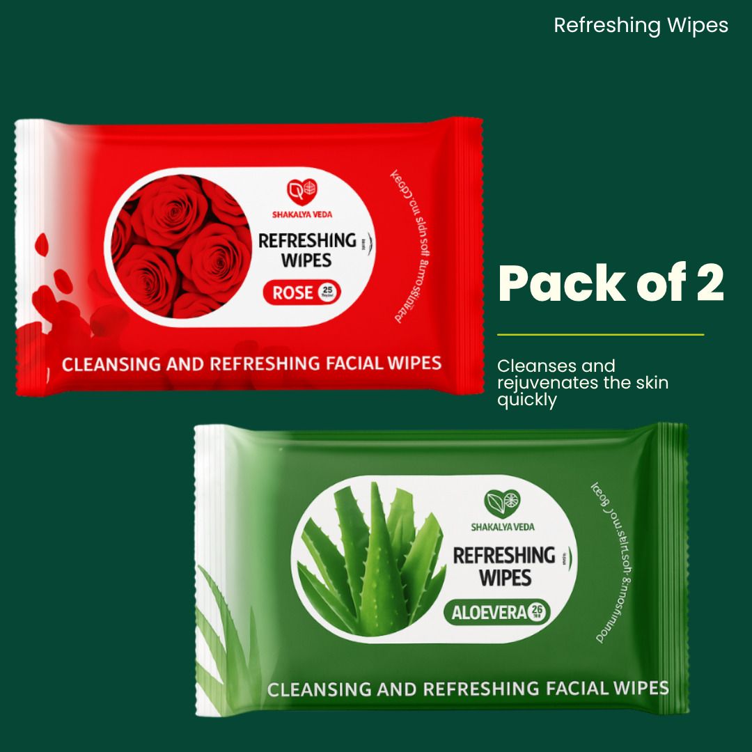 Face Wipes Pack of 2 | Wet Wipes for Face | Aloe Vera & Rose-image-21