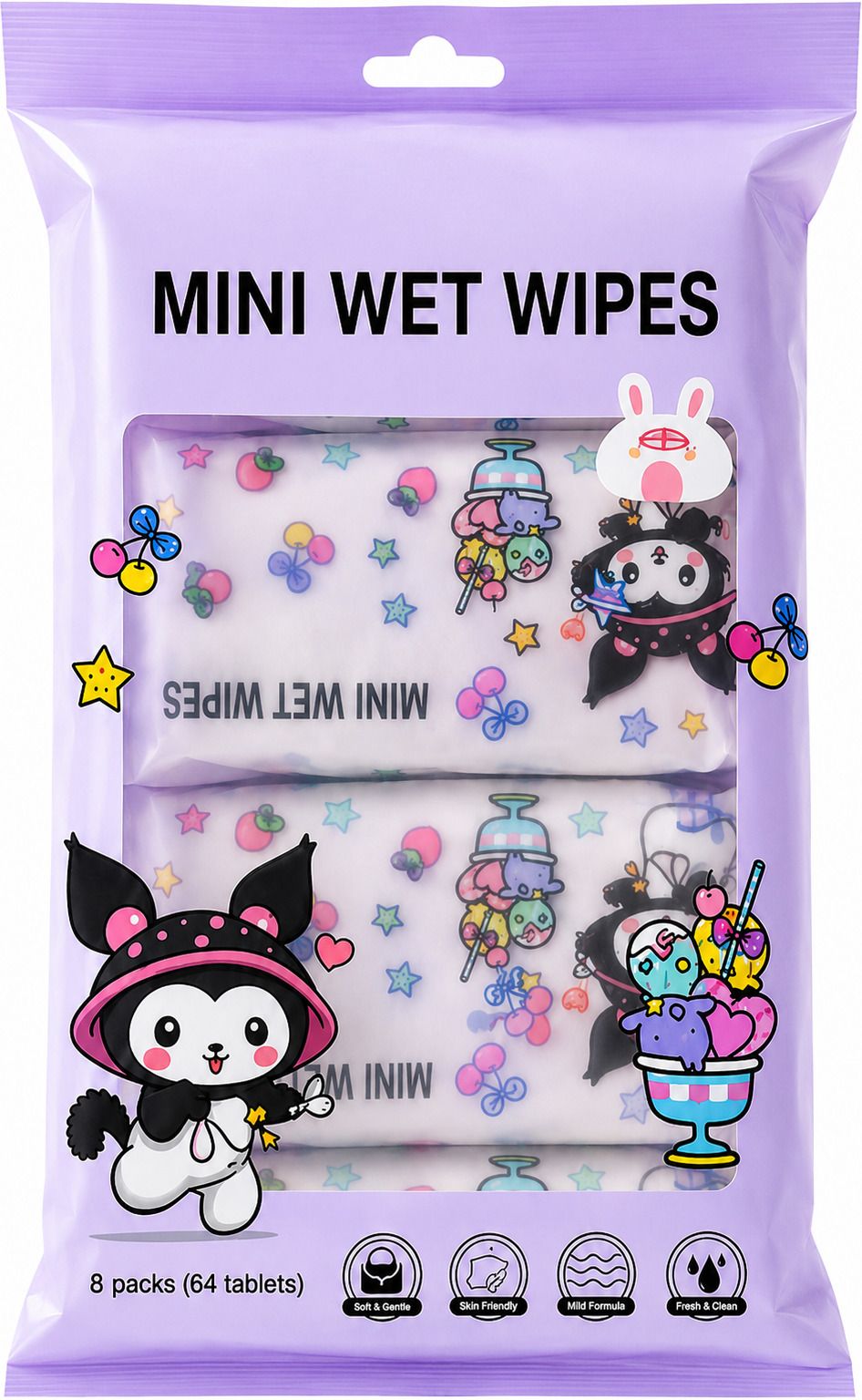 mini world Mini Wet Wipes Pack of 8 (64 Sheets)-picture-20