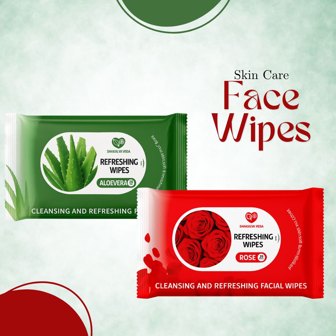 shakalyaveda Rose Aloe Vera Refreshing Wet Tissues for Men & Women Pack of 2-picture-18