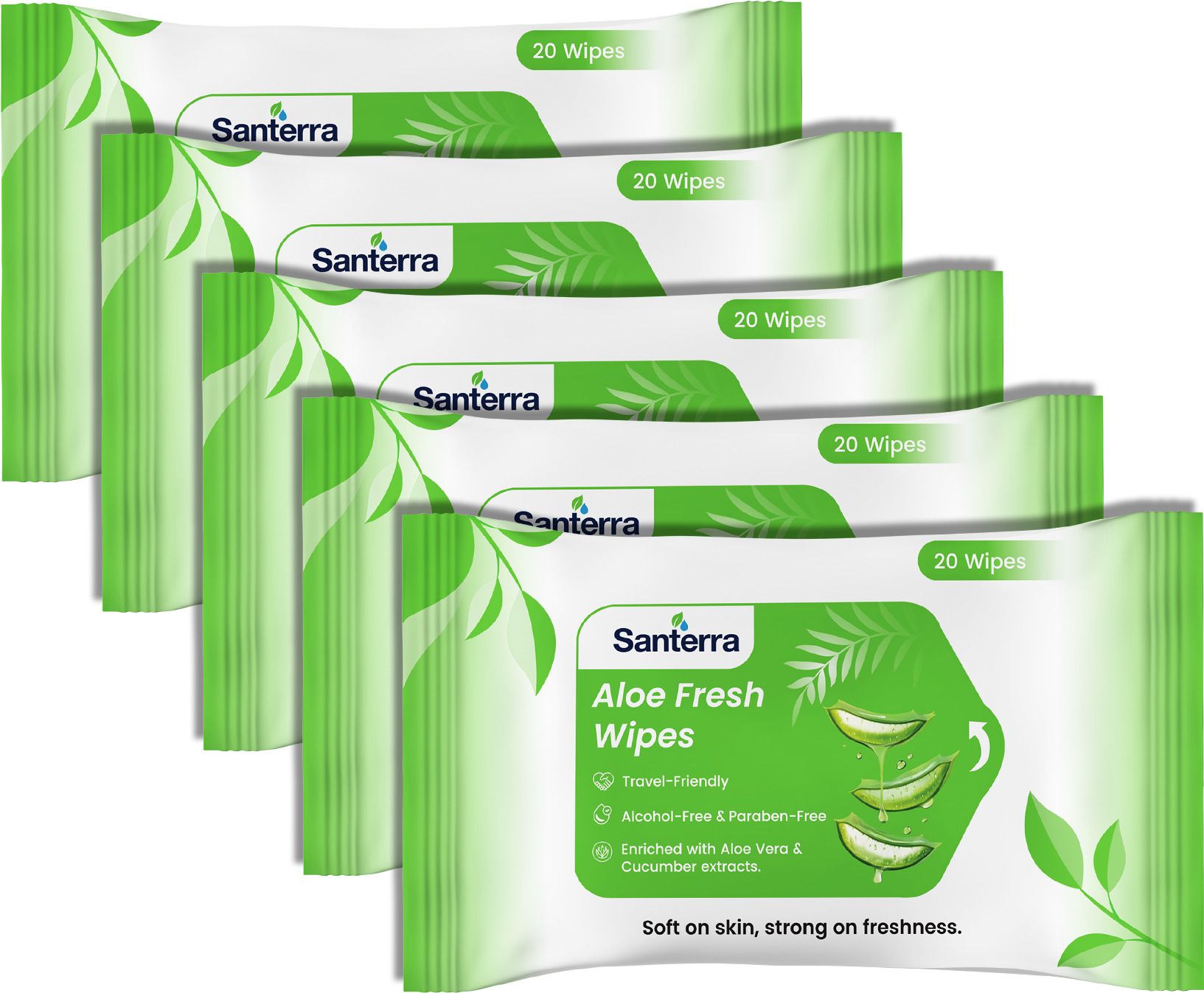 santerra Refresh Wet Wipes Enriched with Natural Aloe Vera Essence pack 5-picture-28