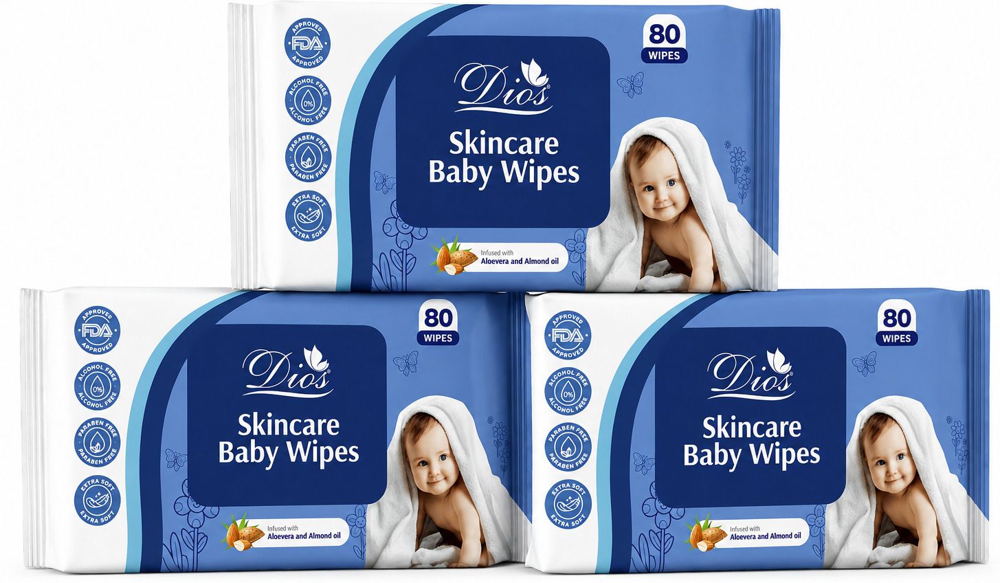Skincare Baby Wipes Aloe Vera & Almond Oil-image-27