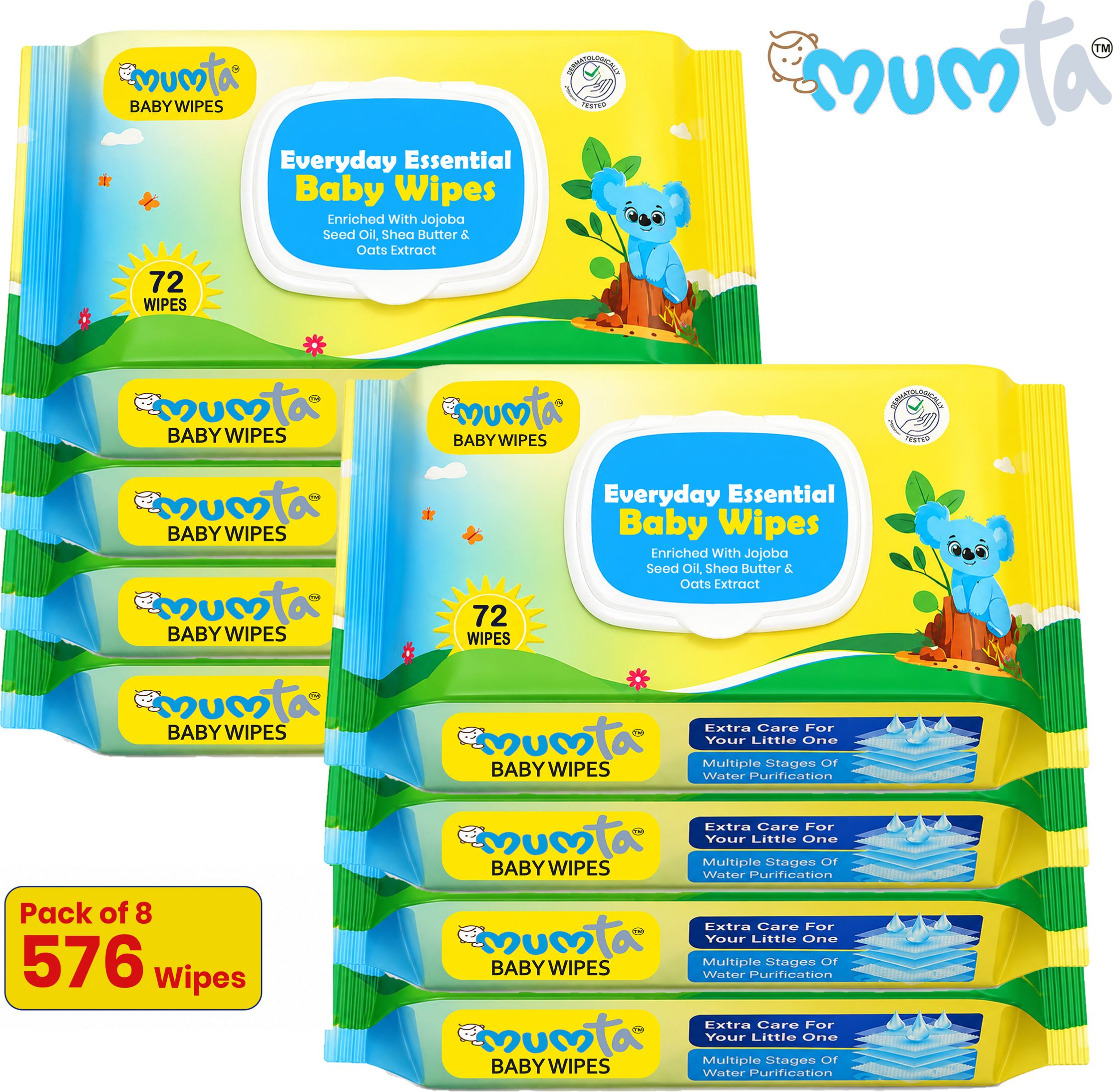 mumta Baby Wipes | Baby Wipes for Baby with Aloe Vera & Vitamin E - Pack of 8-picture-13