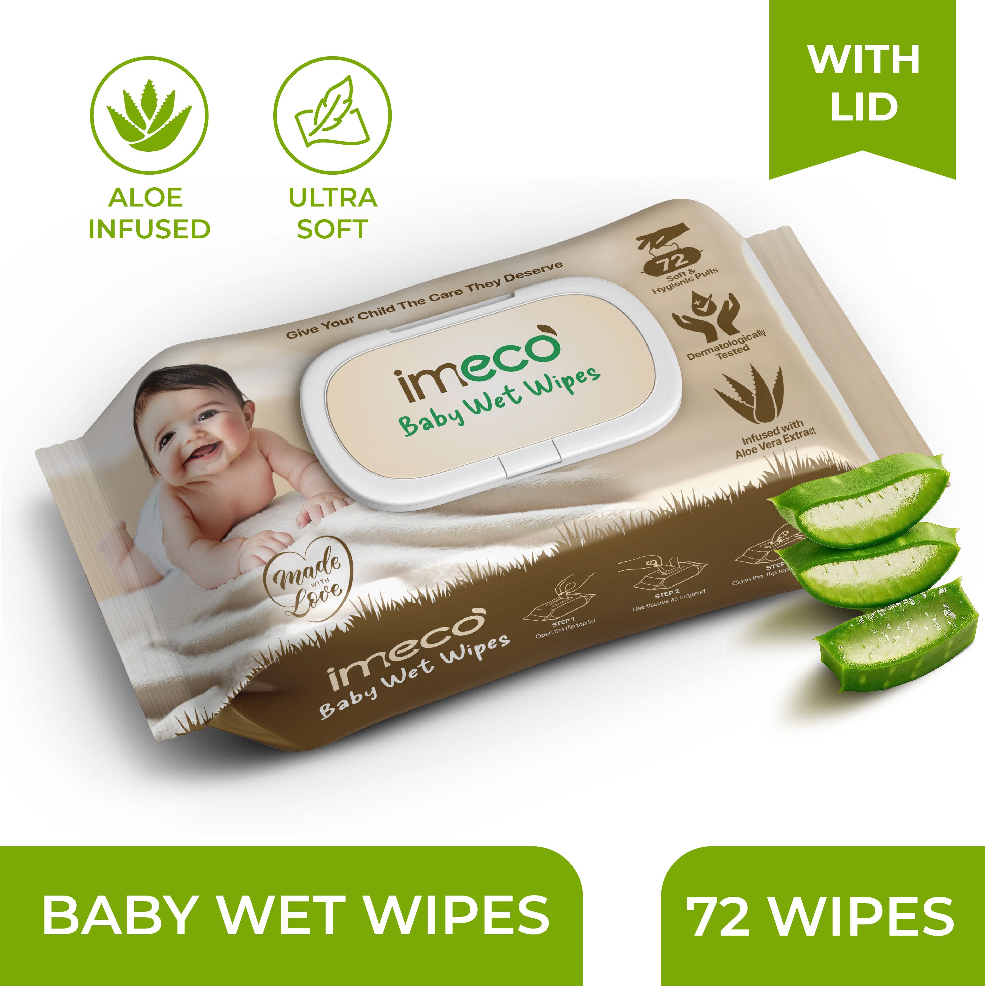 Soft Cleansing Baby Wipes With Aloe Vera | Paraben Free Baby Wet Wipes With Lid-image-39