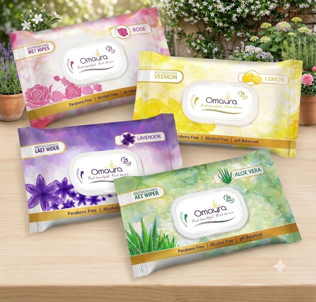 Good quality Skin Refreshing Wet Face Different Frangrce 100 Wipe With LID-image-33