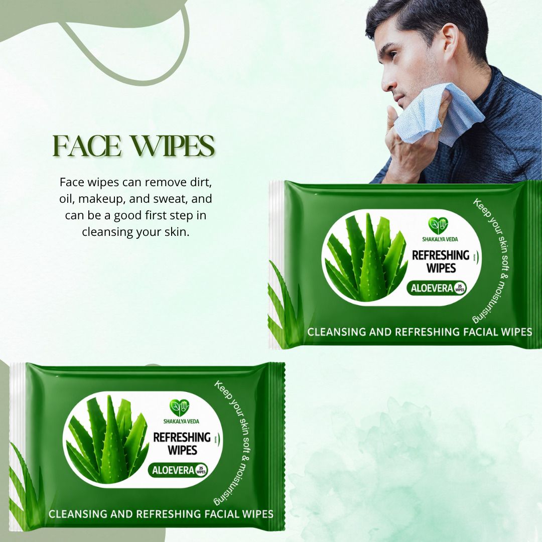 shakalyaveda Face Cleansing Wet Wipes with Aloe Vera | Refreshing Skin Wipes | Pack of 2-picture-48