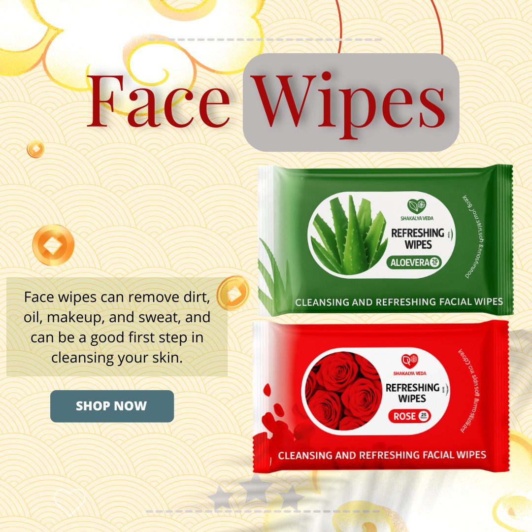 shakalyaveda Cleansing Facial Wipes Combo | Rose Aloe Vera Pack of 2-picture-15